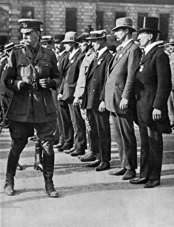 Colonial volunteers inspected by Major-General Bethune, WW1 Colonial volunteers inspected by Major-General Bethune, WW1