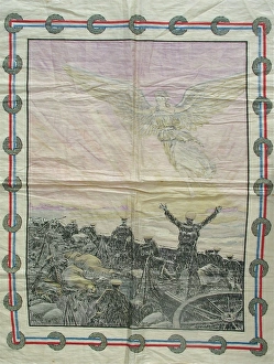 Images Dated 10th March 2011: Coloured cotton print - The Angel of Mons
