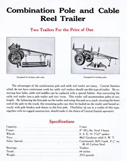 Combination Pole and Cable Reel Trailer Combination Pole and Cable Reel Trailer