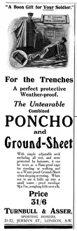 Combined poncho and ground-sheet, WW1 Combined poncho and ground-sheet, WW1
