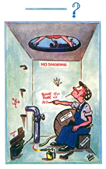 Comic Postcard - Advantageous vantage point Comic Postcard - Advantageous vantage point
