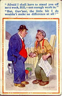 Decorating Gallery: Comic postcard, Boss and workman Date: 20th century
