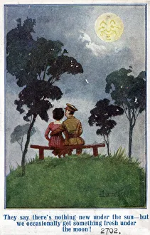 Comic postcard, British soldier and girlfriend, WW1 Comic postcard, British soldier and girlfriend, WW1
