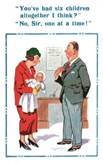 Comic postcard, six children altogether - Public Assistance Committee Date Comic postcard, six children altogether - Public Assistance Committee Date