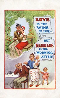 Comic Postcard - The differences between Love and Marriage Comic Postcard - The differences between Love and Marriage