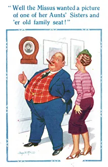 Comic postcard, old family seat Date: 20th century Comic postcard, old family seat Date: 20th century