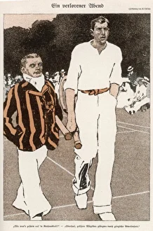 <b class=qtipBold><figcaption>Coming Off the Court</figcaption></b><br>Two men walk off the court<br><em>© Mary Evans Picture Library</em> Coming Off the Court