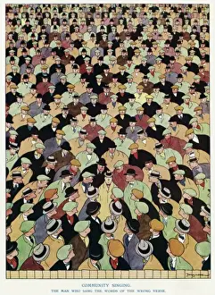 Community Singing The Man Who Sang the Words of the Wrong Verse Print 1928