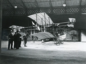 The completed Maxim 1910 biplane at Crayford, Kent The completed Maxim 1910 biplane at Crayford, Kent