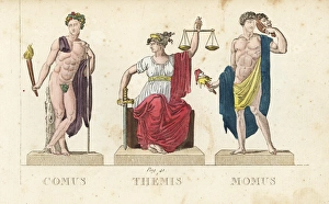 Comus, Themis and Momus, Greek gods Comus, Themis and Momus, Greek gods
