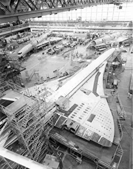 Concorde Gallery: Concorde production in the main assembly hall at Filton