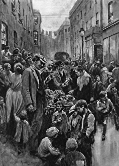 A congested street scene in Shoreditch, London A congested street scene in Shoreditch, London