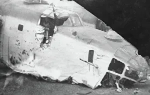 <b class=qtipBold><figcaption>Consolidated B-24 Liberator</figcaption></b><br>Damaged Consolidated B-24 Liberator for Repair at Scottish Aviation at Prestwick, Scotland UK Date: 1940s<br><em>© aviation-images.com / Mary Evans Picture Library</em> Consolidated B-24 Liberator