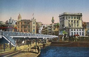 Constantinople - Karakoy scene - Galata Bridge Constantinople - Karakoy scene - Galata Bridge