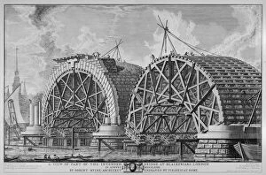 Images Dated 10th September 2018: Construction of Blackfriars bridge, London