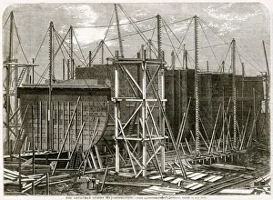 Construction of The Leviathan later Great Eastern 1855 Construction of The Leviathan later Great Eastern 1855
