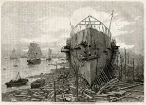 Construction of The Leviathan later Great Eastern 1857 Construction of The Leviathan later Great Eastern 1857