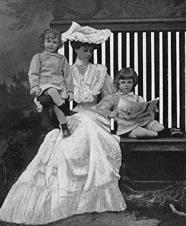Consuelo, Duchess of Marlborough with her two sons