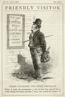 Contemplating Emigration Print - Irish Farmer in America