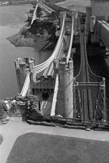 The Conwy Suspension Bridge and Pedestrian Footbridge The Conwy Suspension Bridge and Pedestrian Footbridge