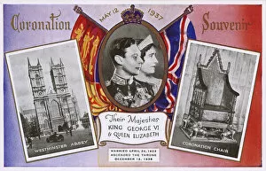 Majesty Gallery: Coronation Souvenir Postcard - King George VI