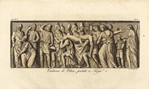 The corpse of Hector brought into Troy The corpse of Hector brought into Troy