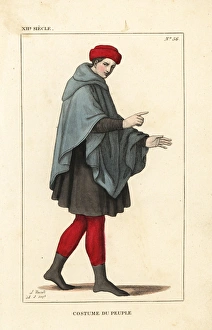 Costume of a common man, 12th century Costume of a common man, 12th century