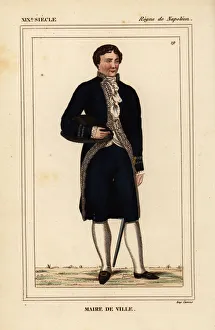 Costume of a town mayor, Napoleonic era Costume of a town mayor, Napoleonic era