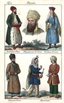 Costumes of high-ranking Persian men and women Costumes of high-ranking Persian men and women