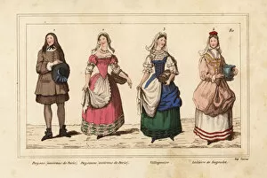 Costumes of the peasantry, France, 18th century