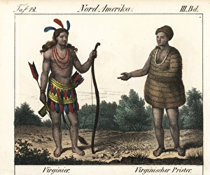Costumes of Virginia: a warrior and Powhatan Costumes of Virginia: a warrior and Powhatan