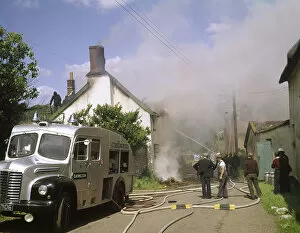 Behalf Gallery: Cottage on fire, Exminster, Devon