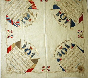 Cotton hankerchief - National Anthems of the Allies