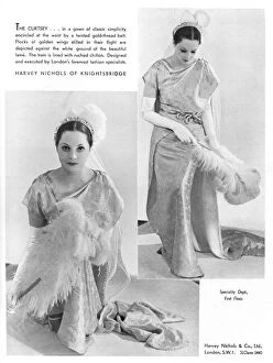 A court dress to curtsey in from Harvey Nichols, 1935