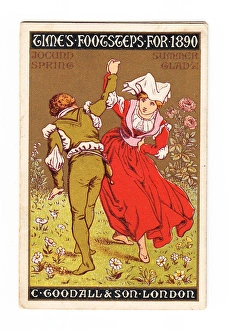 Front cover of a booklet, Times Footsteps for 1890 Front cover of a booklet, Times Footsteps for 1890
