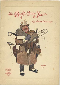 Front cover of The Bright Side of Xmas by Walter Emanuel designed by John Hassall Front cover of The Bright Side of Xmas by Walter Emanuel designed by John Hassall