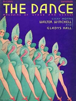 Dancers Gallery: Cover of Dance Magazine, Sept 1930 showing a chorus line