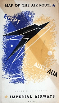 Cover design, Imperial Airways air route map, 1935 Cover design, Imperial Airways air route map, 1935