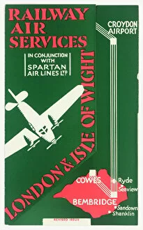 Sea View Gallery: Cover design, Railway Air Services timetable