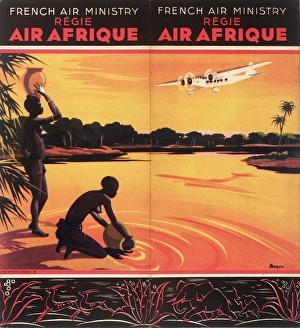 Cover design, Regie Air Afrique timetable Cover design, Regie Air Afrique timetable