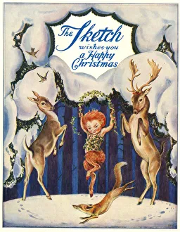 Cover design, The Sketch magazine, Christmas 1930 Cover design, The Sketch magazine, Christmas 1930