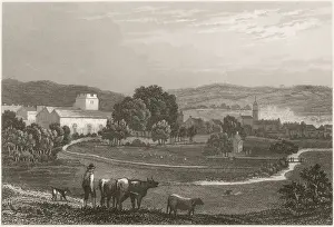 Prints of The town of Cowbridge in south Glamorganshire, Wales Cowbridge Prints: Cowbridge, South Glamorganshire, Wales - Vintage Print