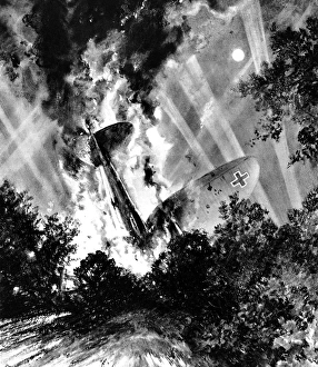 Crashed Heinkel HE-111 Bomber; Second World War, 1940 Crashed Heinkel HE-111 Bomber; Second World War, 1940