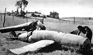 Crashed V-1 Flying Bomb'; Second World War, 1944 Crashed V-1 Flying Bomb'; Second World War, 1944