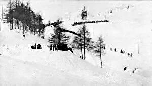Tobogganing Gallery: The Cresta Run, St. Moritz, 1912