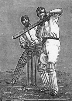 Cricket a batsman dealing with a full pitch Cricket a batsman dealing with a full pitch