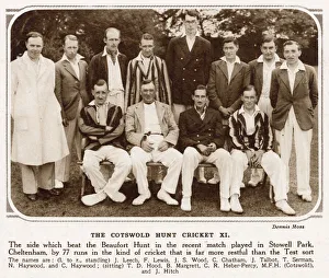 Cricket Team Photograph - The Cotswold Hunt XI Cricket Team Photograph - The Cotswold Hunt XI