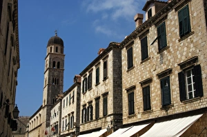 Croatia. Dubrovnik. Stradun or Placa street. Franciscan fria Croatia. Dubrovnik. Stradun or Placa street. Franciscan fria