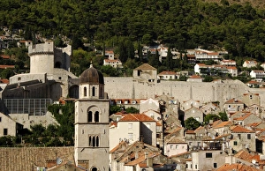 CROATIA. DUBROVNIK. View of the medieval neighborhood with t CROATIA. DUBROVNIK. View of the medieval neighborhood with t