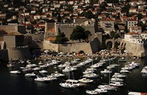 CROATIA. DUBROVNIK. View of Old Port and Fort Revelin CROATIA. DUBROVNIK. View of Old Port and Fort Revelin
